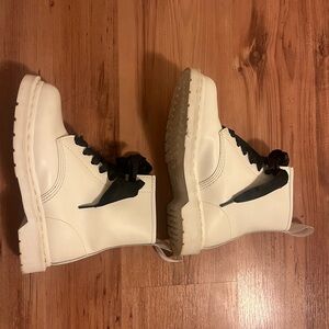 Dr. Marten's Air Wair White Lace-Up Boots